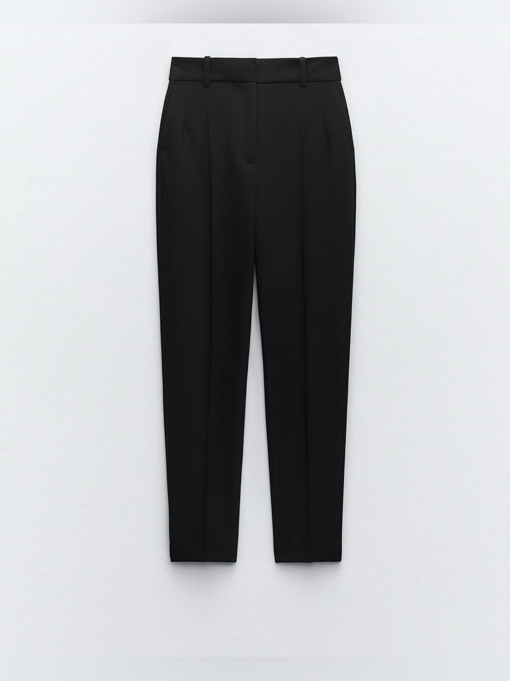 Zara Black Cropped Tailored Ankle Pants
